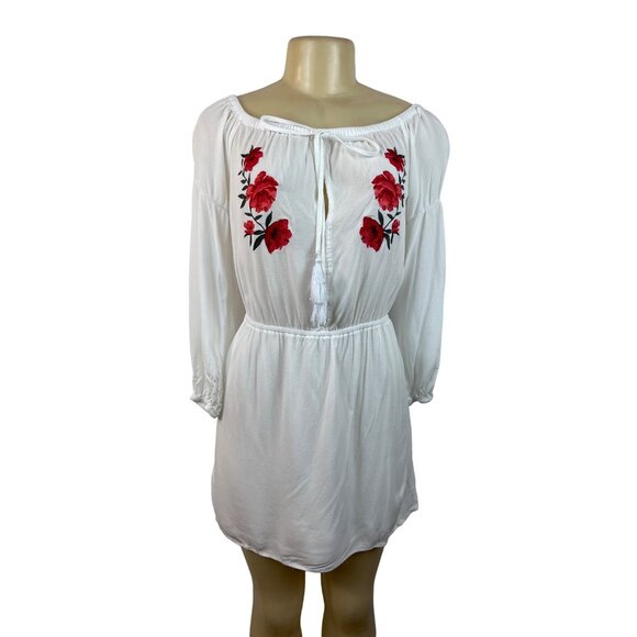 L.A Hearts Women's White Blousson Dress Sz M - Picture 1 of 8